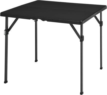 34 inch Portable Sturdy Folding Dining Table with Carrying Handle, Space Saving Storage, Square, 33.9 x 29.1 x 33.9 inch, Black | Folding, Portable, with Carrying Handle